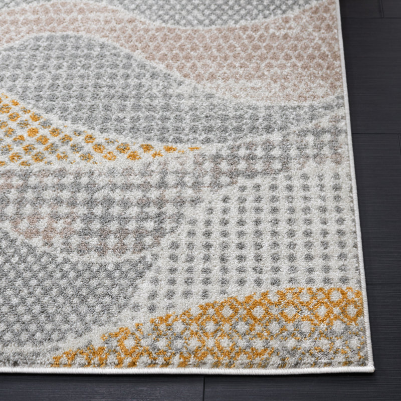 Wade Logan® Pearsons Performance Gray/Beige/Gold Rug & Reviews Wayfair